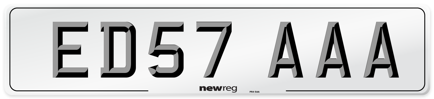 ED57 AAA Number Plate from New Reg